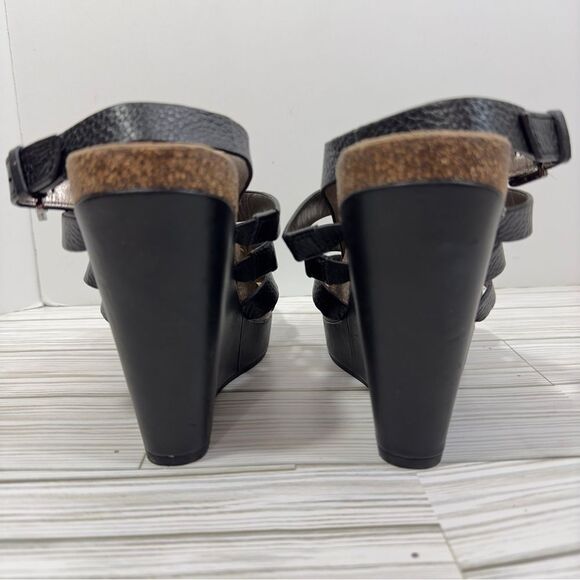 SAM EDELMAN NAYLA LEATHER WEDGES SANDAL 9.5 - Picture 7 of 16